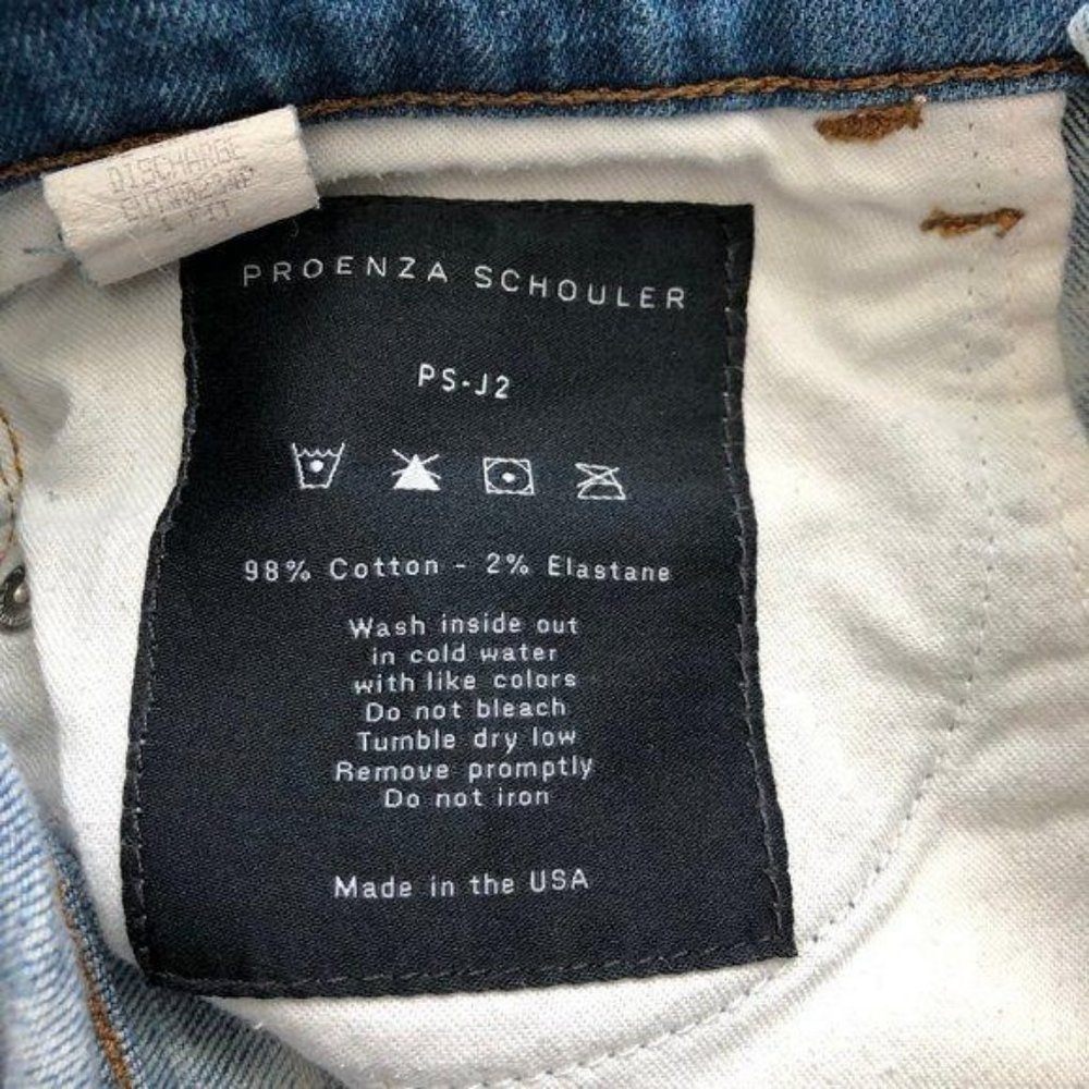 Proenza Schouler PS-J2 Acid Wash Jeans Skinny Ligh - Picture 8 of 10